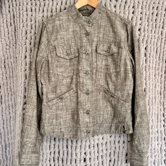 Mexx Light Brown Linen Blend Utility Jacket – Size 12 - Picture 2 of 14